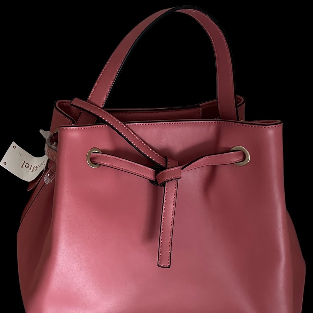 Purse, dusty rose/coral , pink handbag